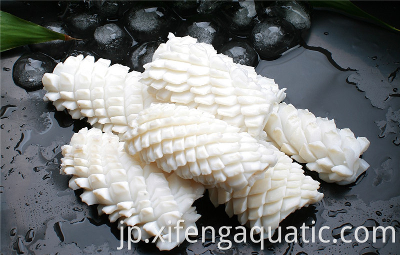 Blanched Pineapple Cut Squid Flower